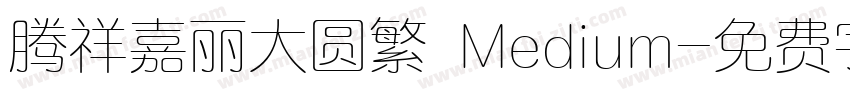 腾祥嘉丽大圆繁 Medium字体转换